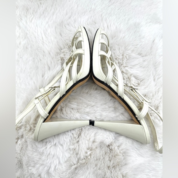 Bally strappy white leather‎ sandals US 10.5 EUC - Picture 6 of 10